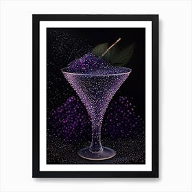 Belladonna Pointillism 2 Cocktail Poster Art Print