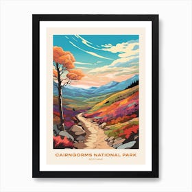 Cairngorms National Park Scotland 3 Hike Poster Art Print