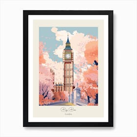 Big Ben, London   Cute Botanical Illustration Travel 0 Poster Art Print