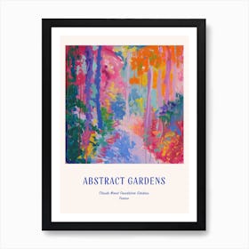 Colourful Gardens Claude Monet Foundation Gardens France 7 Blue Poster Art Print