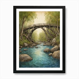 Bridge Over The Creek Art Print