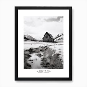Poster Of Montana, Black And White Analogue Photograph 1 Art Print