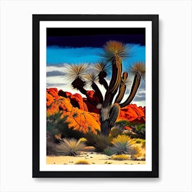 Joshua Trees National Park Nat Viga Style  (6) Art Print