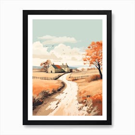 The Cotswolds England 2 Hiking Trail Landscape Art Print