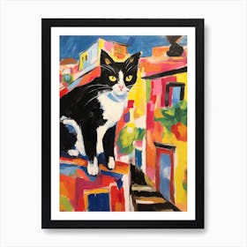 Painting Of A Cat In Cadiz Spain 2 Art Print