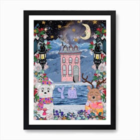 The Rose House And The Narwhal Art Print