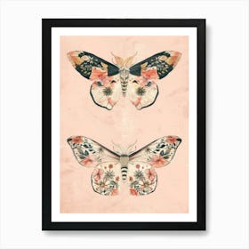 Spring Butterflies William Morris Style 5 Art Print