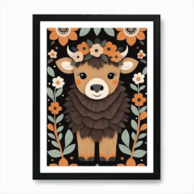 Floral Cute Baby Bear Nursery (7) 1 Art Print