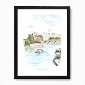 Paris Seine River France Art Print