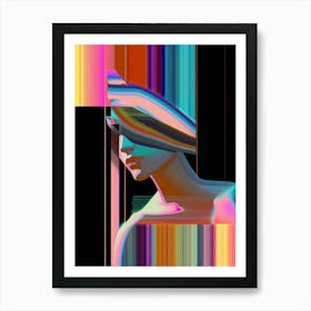 Abstract, portrait, "Creative Thoughts" Art Print