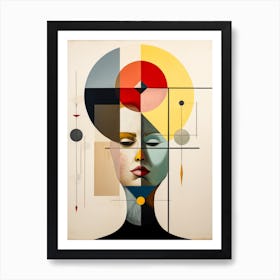 Abstract Illustration Of A Woman And The Cosmos 26 Art Print