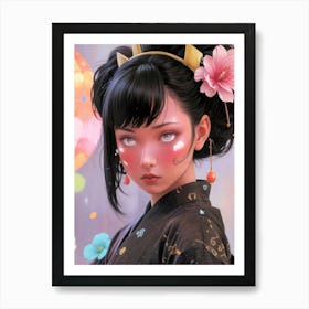 Japan Geisha Visual 38 Art Print