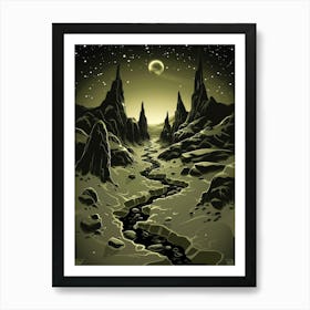 Desert Landscape With A River Art Print