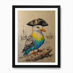 Pirate Bird 3 Art Print