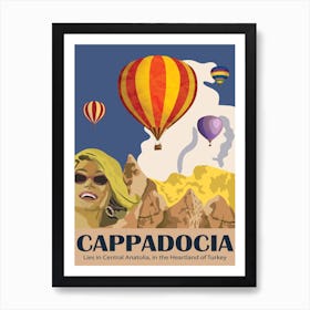 Hot Air Balloons Over Cappadocia Art Print