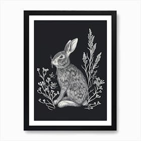 Beveren Rabbit Minimalist Illustration 3 Art Print