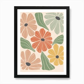 Vintage Flowers Poster