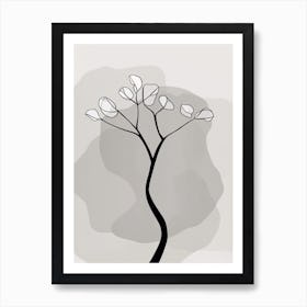 Tree Line Art Abstract 2 Art Print