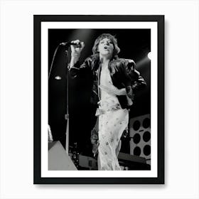 Singer Mick Jagger Performing With The Rolling Stones At Kings Hall, Manchester, 11th September 1973 Art Print