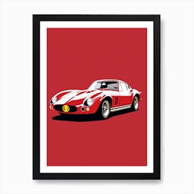 Ferrari 250 Gto Line Drawing 11 Art Print