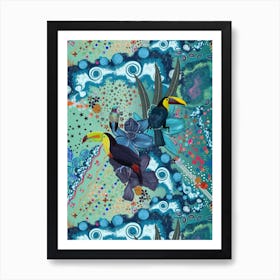 Toucan Humming Bird Art Print