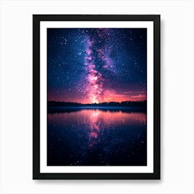 Night Sky With Milky 1 Art Print