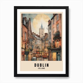 Dublin City Ireland Travel Poster (30) Art Print
