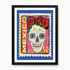Mexico Postage Stamp Art Print