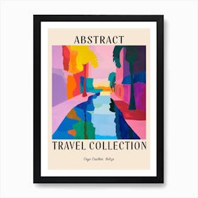 Abstract Travel Collection Poster Caye Caulker Belize 4 Art Print