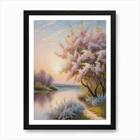 Blossoming Cherry Trees Art Print