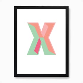 Tropical Initial X Art Print