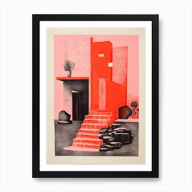 A House In Cape Town, Abstract Risograph Style 3 Art Print