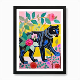 Maximalist Animal Painting Panther 9 Art Print