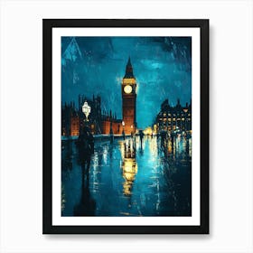 Fantasy Rainy Night In London 7 Art Print