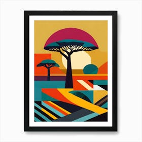 African Landscape 1 Art Print