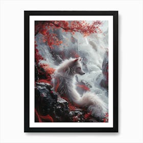 Beautiful Fantasy White Fox 8 Art Print