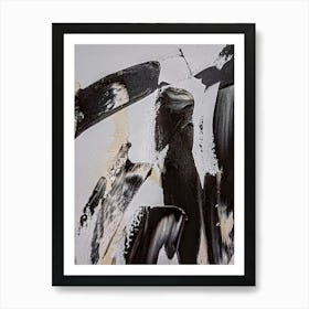 Abstract Black And White Painting Art Print