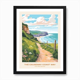 The Causeway Coast Way Northern Ireland 3 Hike Poster Art Print