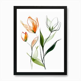 Abstract Flowers 23 Art Print