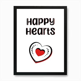 Happy Hearts Nordic Xmas collection Art Print