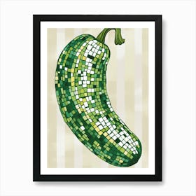 Mosaic Cucumber Art Print