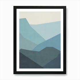 Abstract Mountains - b01 Art Print