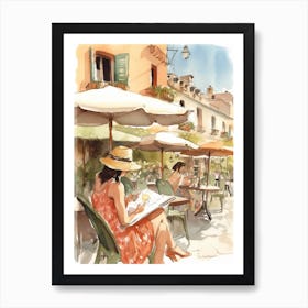 Reading In Cinque Terre Art Print