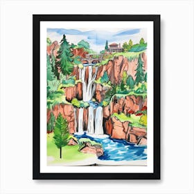 The Broadmoor   Colorado Springs, Colorado   Resort Storybook Illustration 2 Art Print