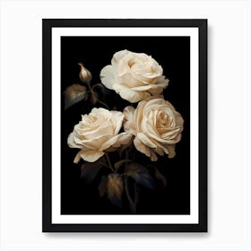 White Roses Art Print