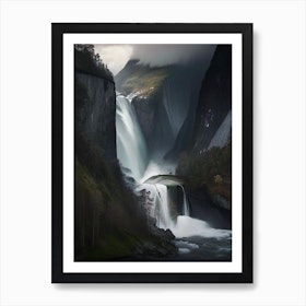 Mardalsfossen, Norway Realistic Photograph (3) Art Print