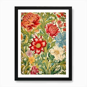 Floral Wallpaper 319 Art Print