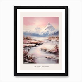 Dreamy Winter Painting Poster Patagonia Argentina 2 Art Print