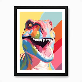 Colourful Dinosaur Carcharodontosaurus 3 Art Print