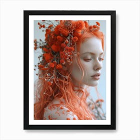 Orange Hair Art Print